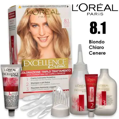 L'oreal color triple treatment excellence n° 8.1