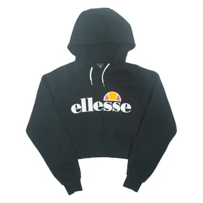 ELLESSE Womens Black Hoodie UK 12