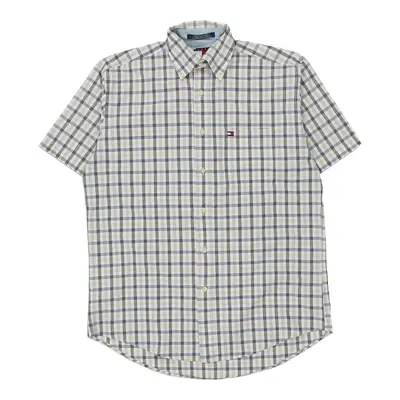 Tommy Hilfiger Checked Short Sleeve Shirt - Small Multicoloured Cotton