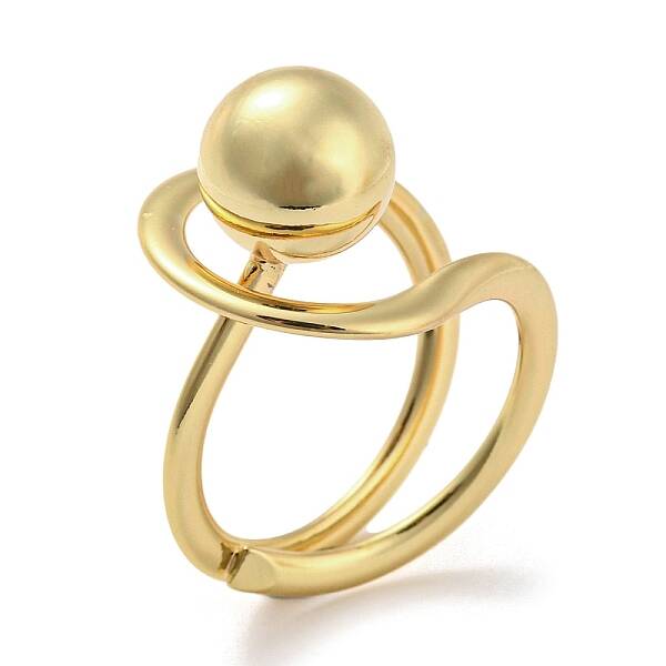 Round Ball Rack Plating Brass Wire Wrap Finger Rings