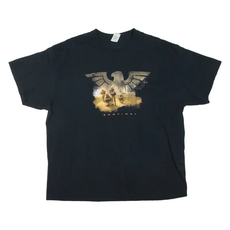 GILDAN Mens T-Shirt Black 2XL