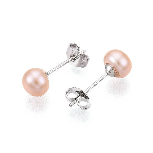 Pearl Ball Stud Earrings