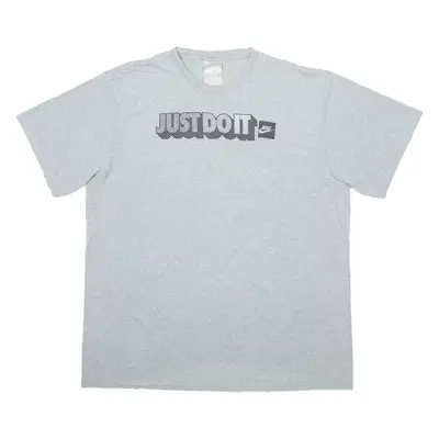 NIKE Mens T-Shirt Grey 2XL