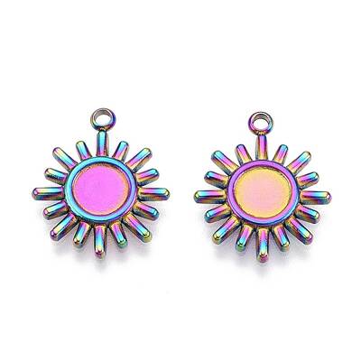 Ion Plating(IP) 304 Stainless Steel Pendant Cabochon Settings