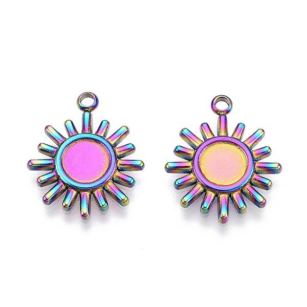 Ion Plating(IP) 304 Stainless Steel Pendant Cabochon Settings