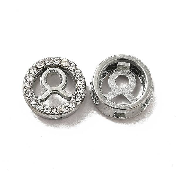 Alloy Crystal Rhinestone Slider Charms
