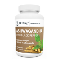 Ashwagandha with BioPerine (Black Pepper)  - 90 Vegetable Capsules Healthcare Supplement Vitamin