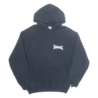 FRUIT OF THE LOOM Hardcore Mens Blue Hoodie M