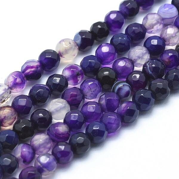 Natural Striped Agate/Banded Agate Beads