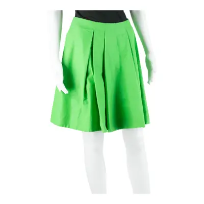 POLO RALPH LAUREN Wide Flare Pleat Short Skater Skirt Green Womens M