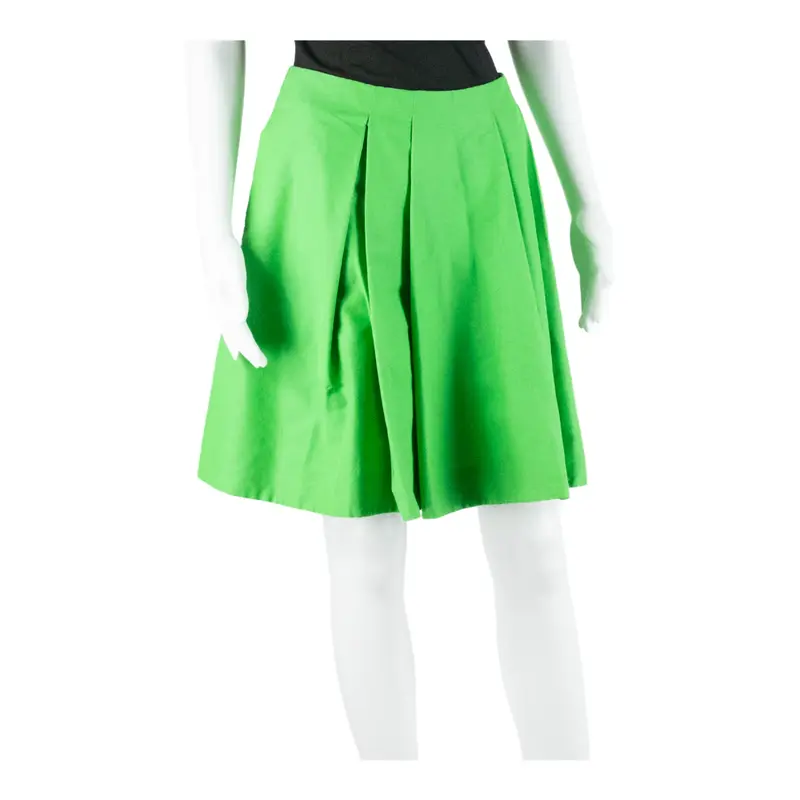POLO RALPH LAUREN Wide Flare Pleat Short Skater Skirt Green Womens M