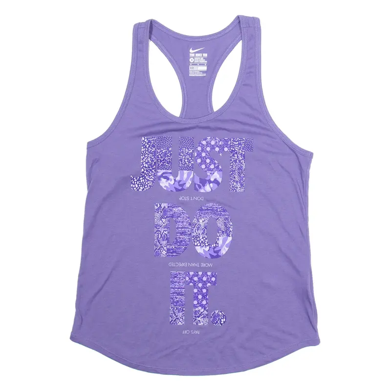 NIKE Dry Fit Womens Vest Purple Sleeveless M