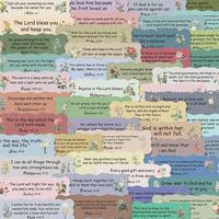 Bible Verse Sticker, 50pcs/set Cartoon English Bible Sticker, Waterproof Self Adhesive Decor Paper for Gift Greeting Card & W...
