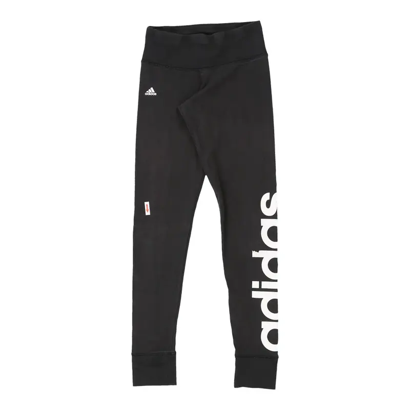 7-8 Years Adidas Spellout Leggings - 2XS Black Polyester