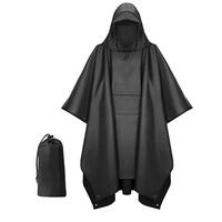 Unisex thick waterproof raincoat, hooded outdoor cycling, hiking, fishing and mountaineering raincoat Rainproof Rainy Days