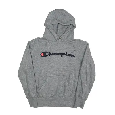 CHAMPION Hoodie Grey Pullover Mens S