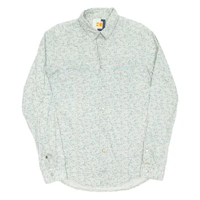 BOSS ORANGE Womens Shirt Blue Floral Long Sleeve M