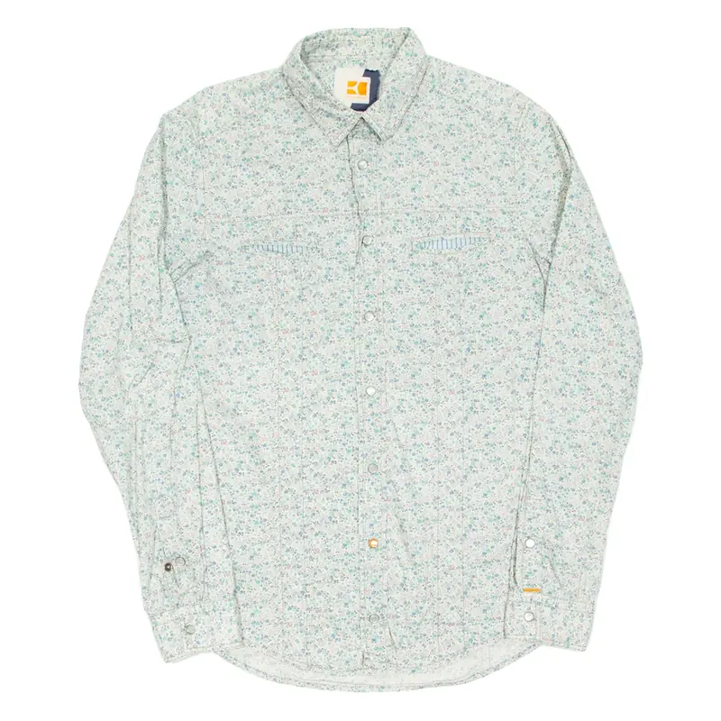 BOSS ORANGE Womens Shirt Blue Floral Long Sleeve M