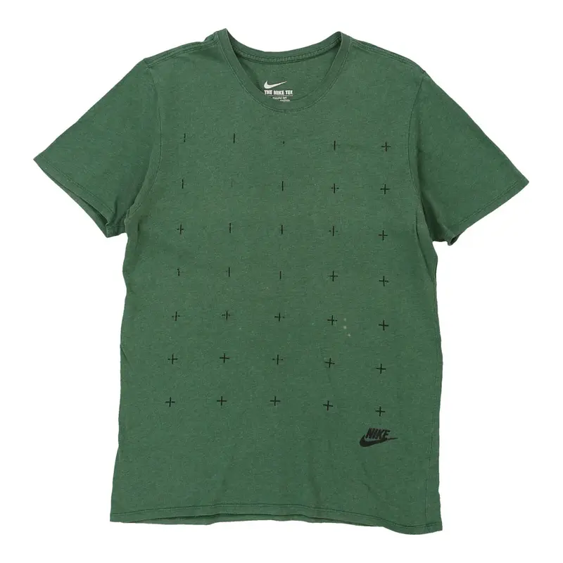 Nike T-Shirt - Small Green Cotton
