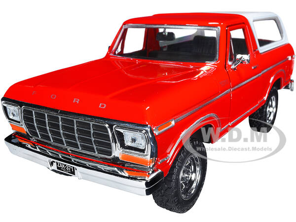 1978 Ford Bronco Custom Red and White \