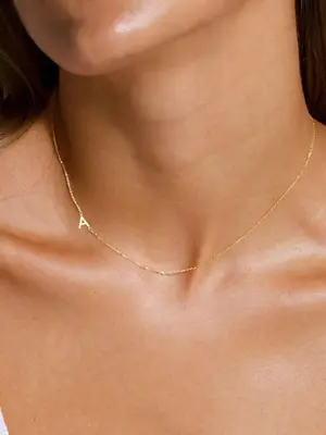 Women's Elegant Letter Decor Thin Chain Necklace, Exquisite Trendy Chain Necklace, Chic Jewelry As Gift for Girlfriend