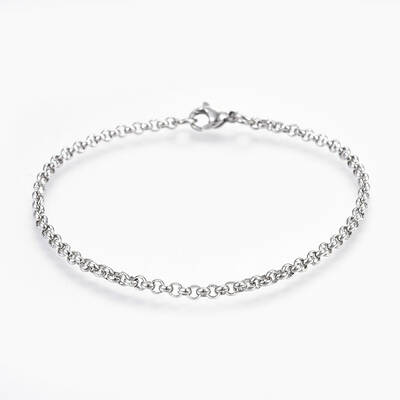 Tarnish Resistant 304 Stainless Steel Rolo Chain Bracelets