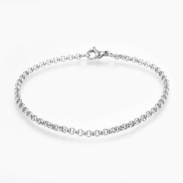 Tarnish Resistant 304 Stainless Steel Rolo Chain Bracelets