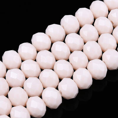 Opaque Solid Color Glass Beads Strands