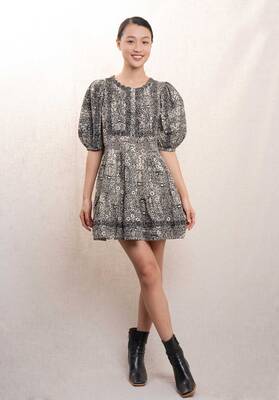 Dress Katrine Print Puf Pf24-119 Black | Color: BLACK | Size: M