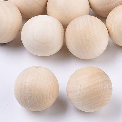 Natural Wooden Round Ball