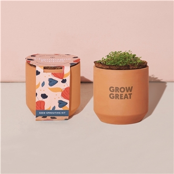15 Customized Modern Sprout Tiny Terracotta Grow Kit Champagne ...