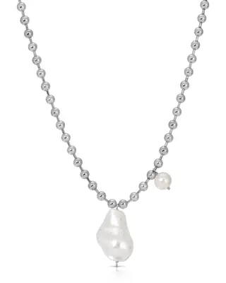 Baroque Necklace | Metal Color: Silver