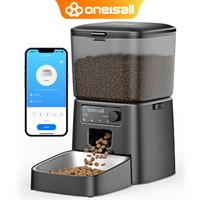 oneisall Automatic Cat Feeder, 3.5L Automatic Food Dispenser for Dogs, Cats, Small Pets Indoor, Timed Cat Feeder for Dry Food