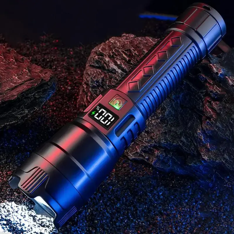 Rechargeable LED Flashlight, Waterproof Zoomable Flash Light with 3 Modes, Portable Lighting for Emergencies, Camping, Dog Wa...