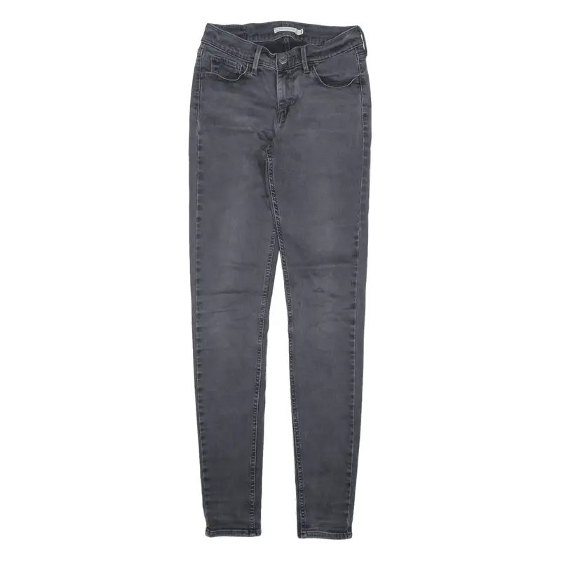 LEVI'S 710 Jeans Grey Denim Slim Straight Womens W24 L32