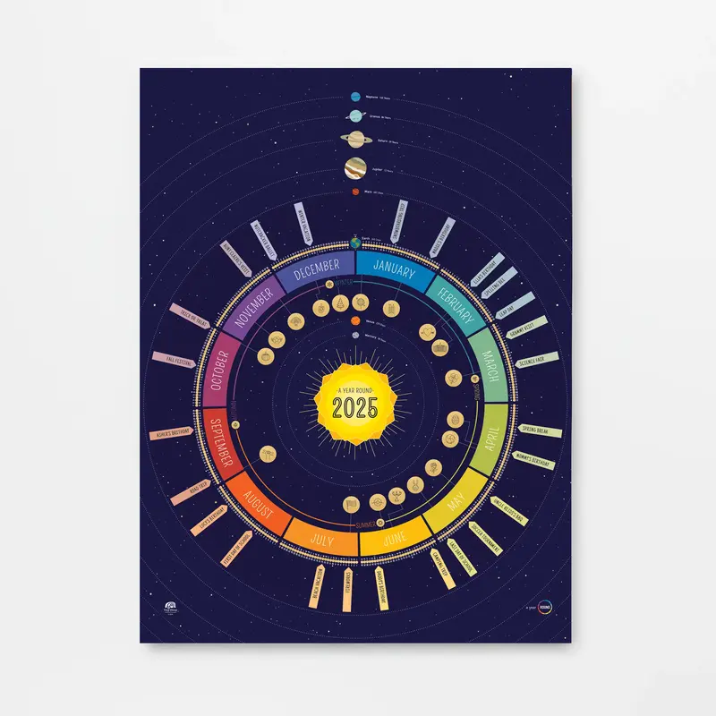 2025 Year Round Scratch-Off Calendar (with Holidays)