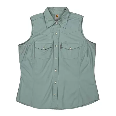 Carhartt Shirt - XL Blue Cotton Blend