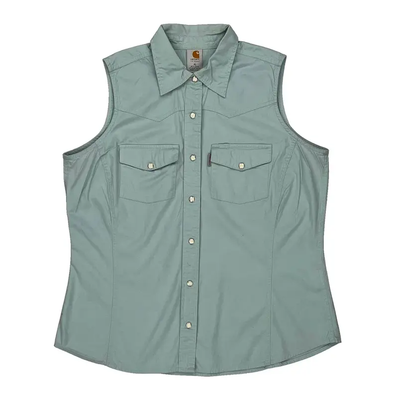 Carhartt Shirt - XL Blue Cotton Blend