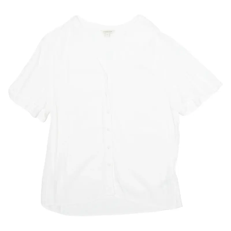 MONSOON Womens Blouse White V-Neck M