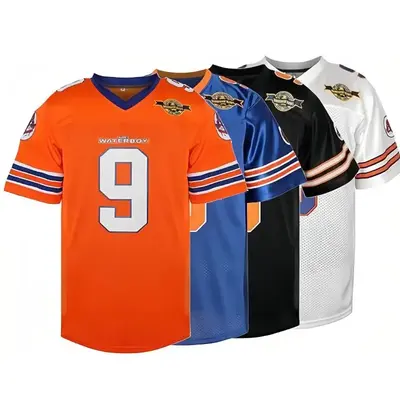 [FallFreshness]Waterboy Football Jersey #9 Bobby Boucher 50th Anniversary Stitched Movie Football Jerseys Men S-XXXL Mud Dawg...