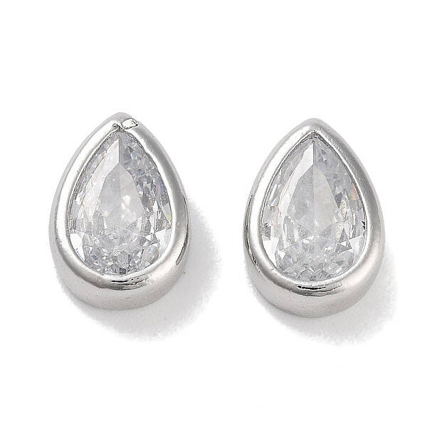 Brass Cubic Zirconia Beads