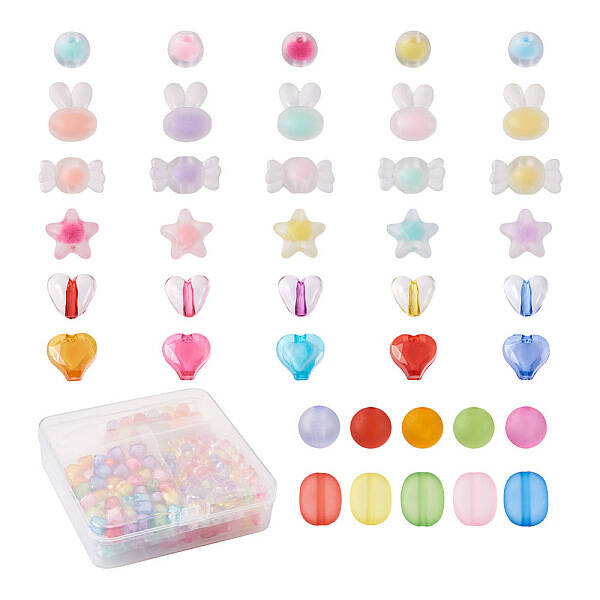 400Pcs 8 Style Acrylic Beads