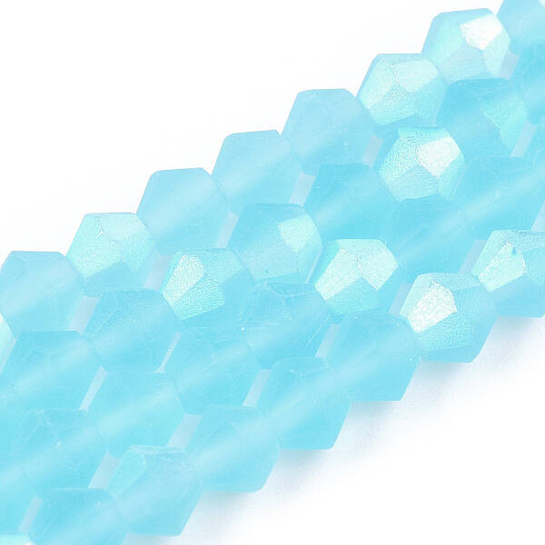Imitate Austrian Crystal Bicone Frosted Glass Beads Strands