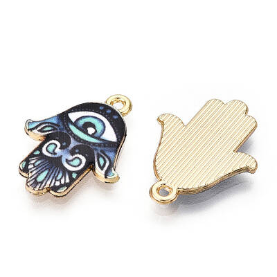 Printed Light Gold Tone Alloy Pendants
