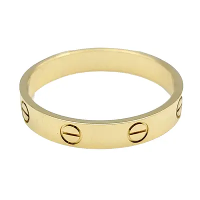 14K Gold Personalized Engraving & Round Ring for Women Men