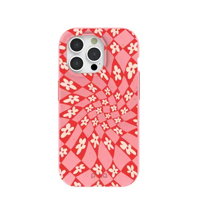 Bubblegum Pink Funky Fleurs iPhone 15 Pro Case