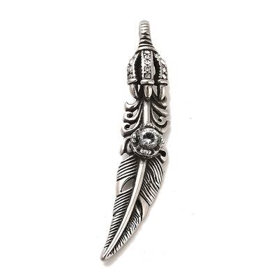 304 Stainless Steel with Crystal Rhinestone Big Pendants