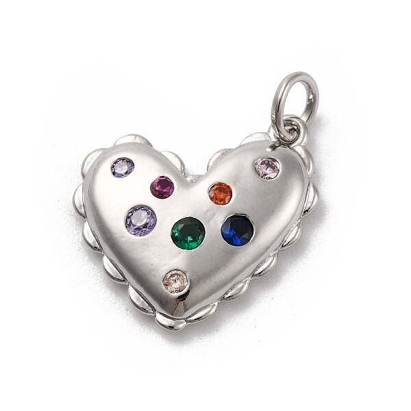 Brass Micro Pave Cubic Zirconia Pendants