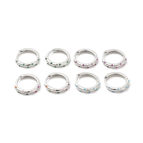Cubic Zirconia Hoop Earrings