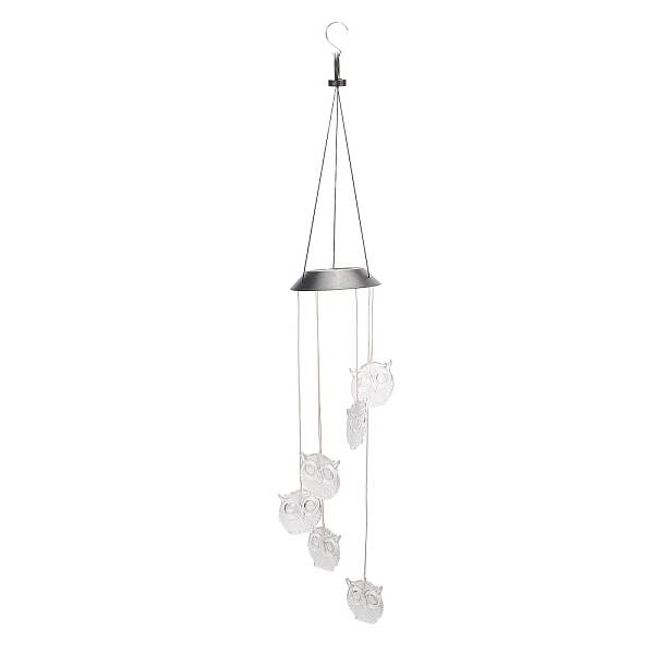 LED Solar Powered Owl Wind Chime